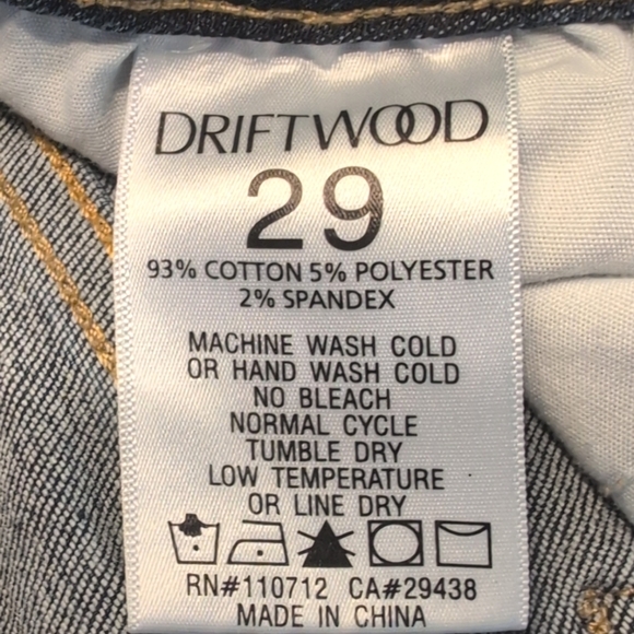 DRIFTWOOD Colette High Rise Embroidered Hem Cropped Jeans Size 29 - Picture 9 of 9